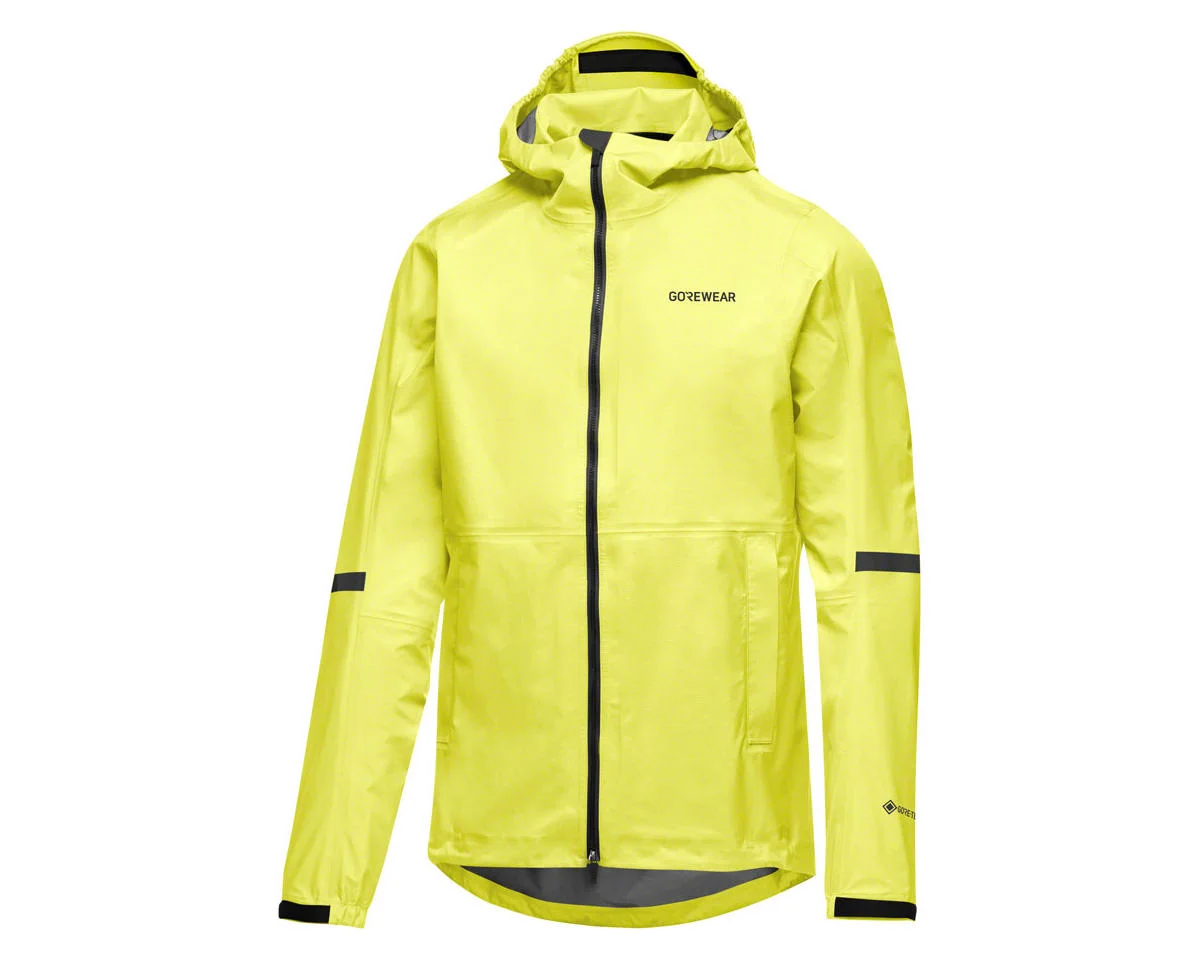 Gore Wear Lupra Gore-Tex 2.0 Hooded Jacket (Black/Neon Yellow) (Men's) (S) - view 3